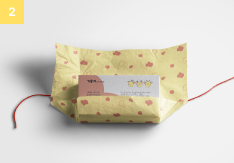 기린 무늬 포장재 디자인