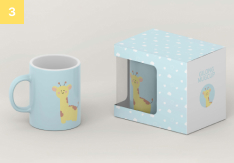 머그컵과 박스 패키지